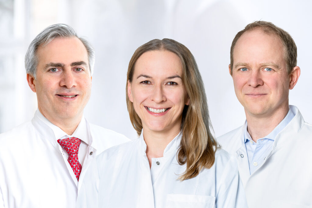 Die DHZC-Kardiolog:innen Prof. Ulf Landmesser, Prof. Bettina Heidecker und Prof. Felix Schönrath (v.l.n.r.)