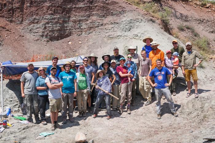 Das Forschungsteam arbeitete an den Hayden Quarries in Ghost Ranch.