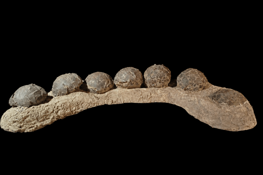 Die dicht beieinander liegenden Dinosaurier-Eier deuten darauf hin, dass Titanosaurier ihre Nistplätze über viele Jahre immer wieder nutzten. © Musée-Parc des Dinosaures Mèze
