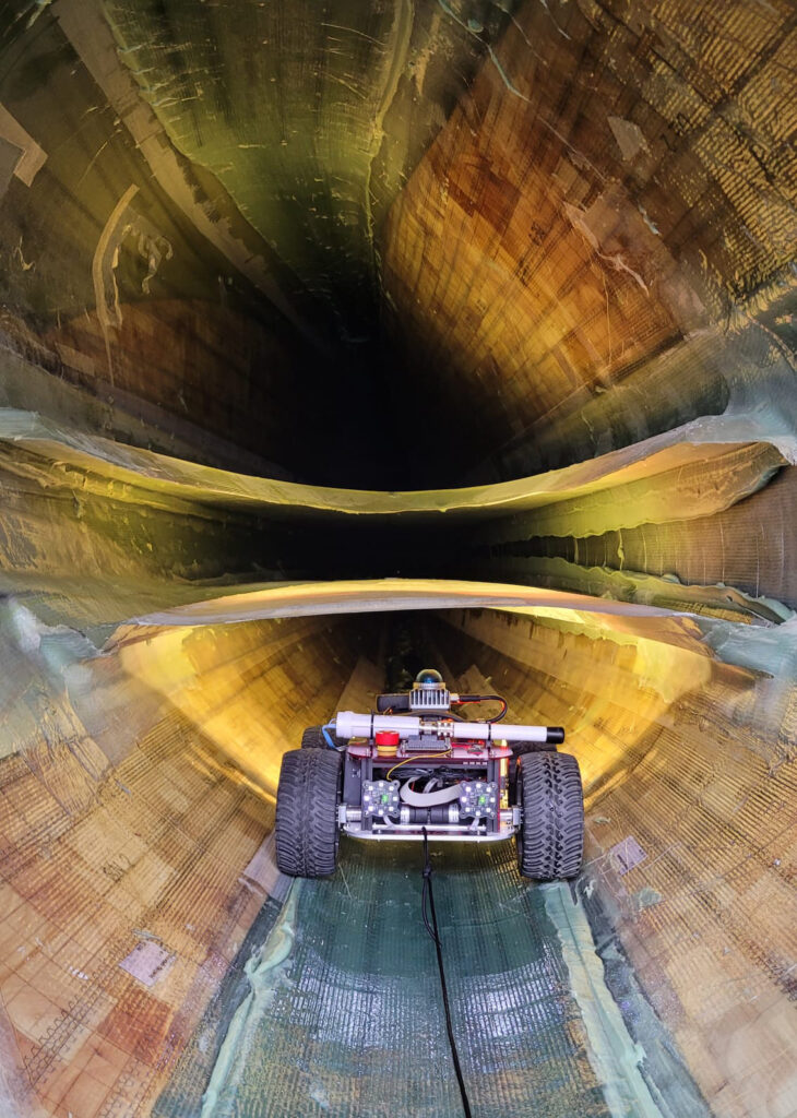 So könnte die mobile Plattform, entwickelt von EduArt Robotik, im Einsatz aussehen.