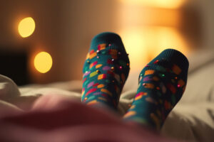 Socken im Bett