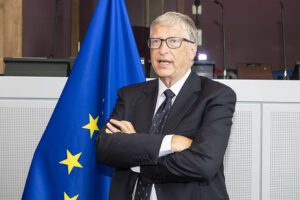 Bill Gates, Vorsitzender von Breakthrough Energy Ventures, bei einem Besuch der Europäischen Kommission.