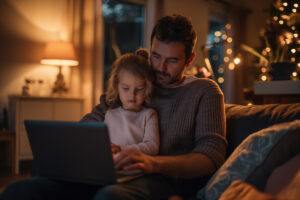 Ina lebt für Familie und Karriere. Doch die Vereinbarkeit hängt am Homeoffice ihres Mannes – ein fragiles Gleichgewicht (Symbolbild). © Vecteezy