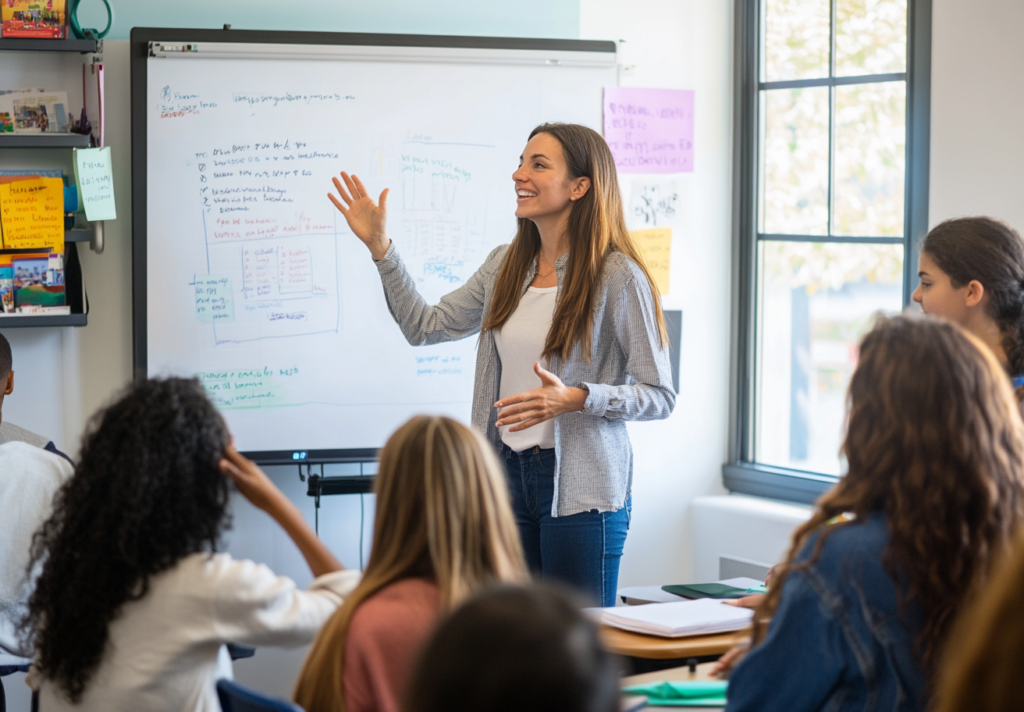 Eine engagierte Lehrerin versucht mit kreativen Methoden, ihre Schüler für den Unterricht zu begeistern – selbst die in der letzten Reihe.