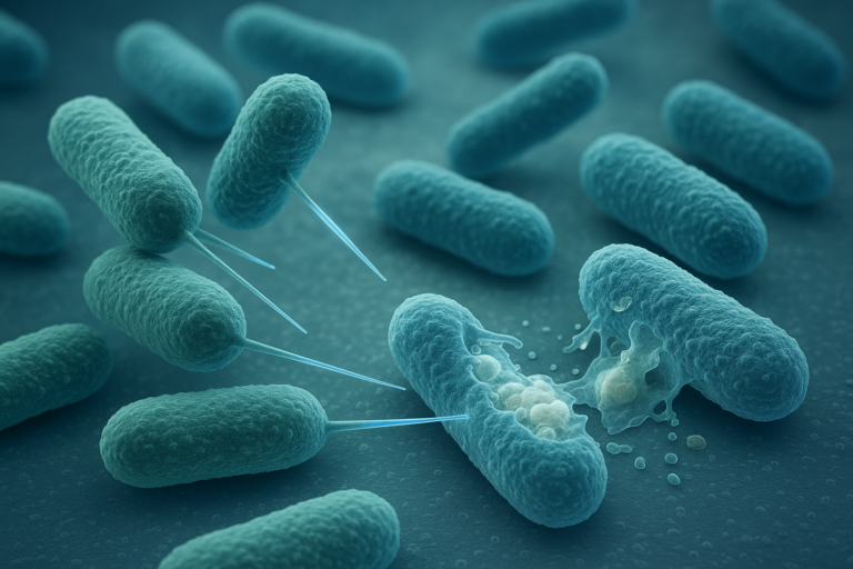 Bakterien töten und ernähren sich mit derselben Waffe