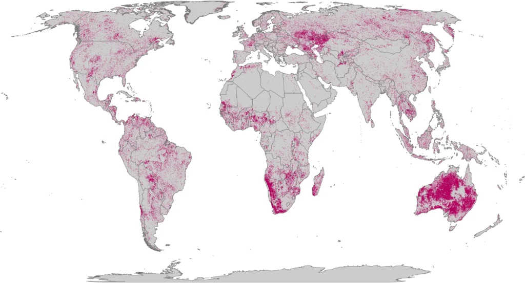 Die Karte basiert auf UNCCD-Daten. Die Daten zur Landdegradation wurden durch die Kombination von drei Indikatoren gewonnen (Landnutzungsänderungen, Veränderungen der terrestrischen Produktivität und organischer Bodenkohlenstoff). © Studie