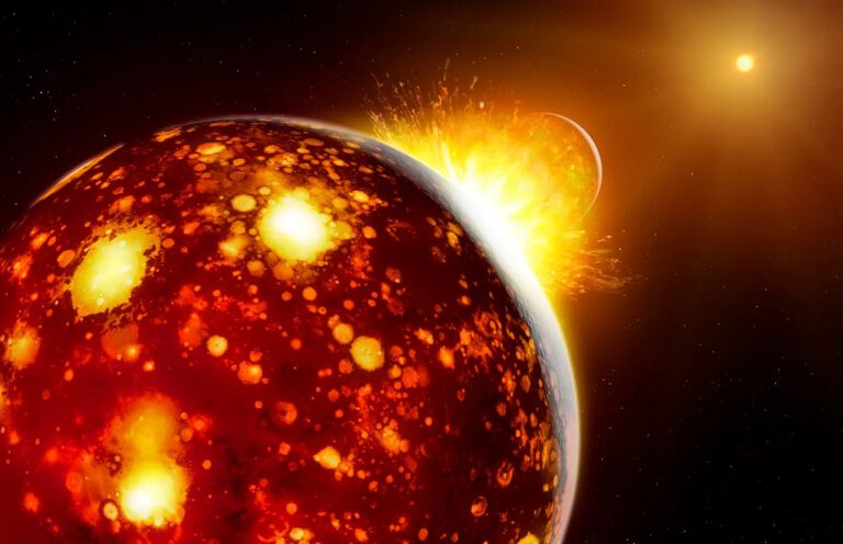 Unser Mond entstand bei einem gewaltigen Crash mit Theia