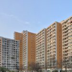 Ein Wohnungskomplex am Berliner Mehringplatz.