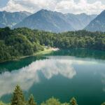 Blick auf den Freibergsee in Oberstdorf
