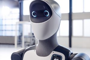 Agile One wurde für den Einsatz in Industriehallen entwickelt. Der humanoide Roboter reagiert auf Nähe und Widerstand und passt seine Bewegungen laufend an.
