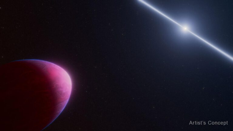 Künstlerische Darstellung des Exoplaneten PSR J2322-2650b