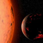So könnte die Erde in fünf bis sieben Milliarden Jahren aussehen: Die Sonne ist dann zum Roten Riesen angeschwollen und macht unseren Planeten zur verbrannten Felswelt.