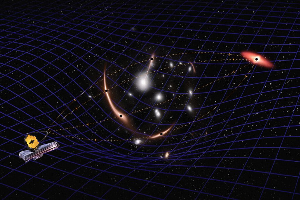 Ein Schwarzes Loch muss nicht hell leuchten, um messbar zu sein: In der fernen Galaxie MRG-M0138 verrieten die Bewegungen umliegender Sterne seine enorme Masse. © Navid Marvi/Carnegie Science