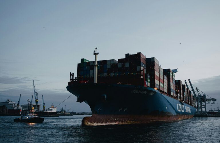 Container bringen Waren aus China nach Europa. Der CO2-Ausstoß aus der Herstellung zählt oft in China – gekauft werden die Produkte aber hier.