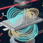 Die Grafik zeigt das Messprinzip hinter dem neuen Batterietest: Quantensensoren erfassen die extrem schwachen magnetischen Signale des Elektrolyten im Inneren einer Pouch-Zelle. So wird sichtbar, was in geschlossenen Akkus chemisch passiert, ohne das Gehäuse zu öffnen.