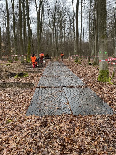 So sehen die Matten im Einsatz aus. © Ingo Siebert