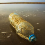 Plastikflasche am Strand