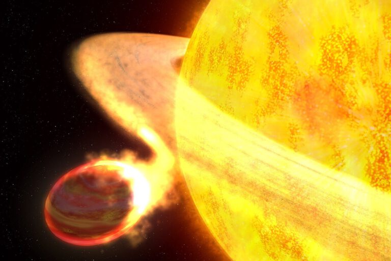 So ähnlich könnte planetares Material in einen Stern geraten: Extreme Hitze und Schwerkraft ziehen Gas und Trümmer aus der Umlaufbahn. In HD 81809B blieben davon womöglich nur chemische Spuren zurück.