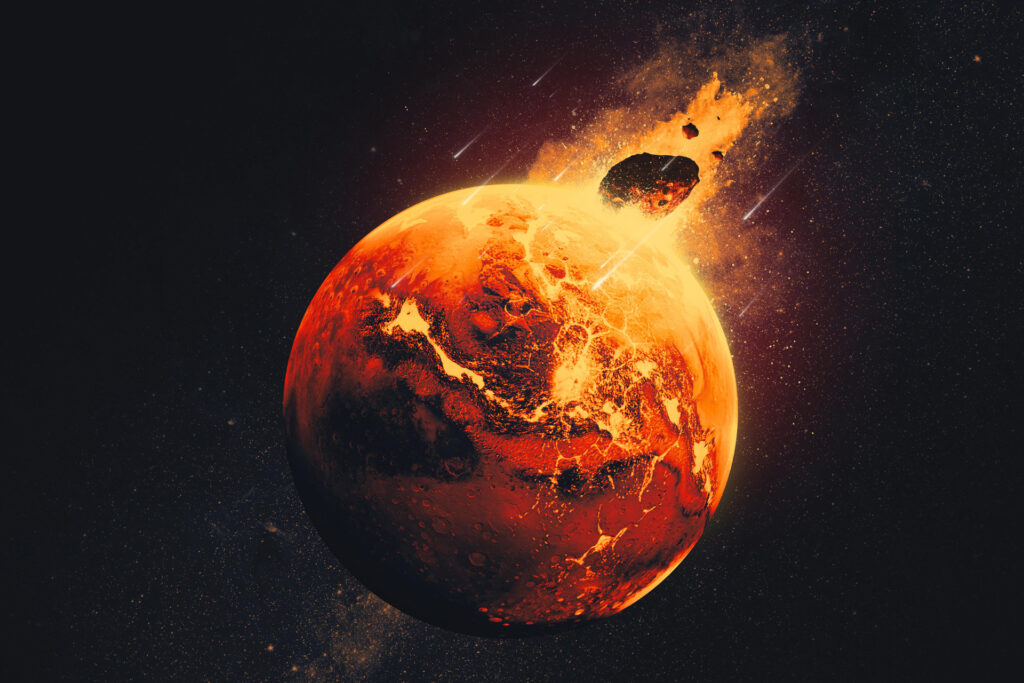 Einschlag auf dem Mars