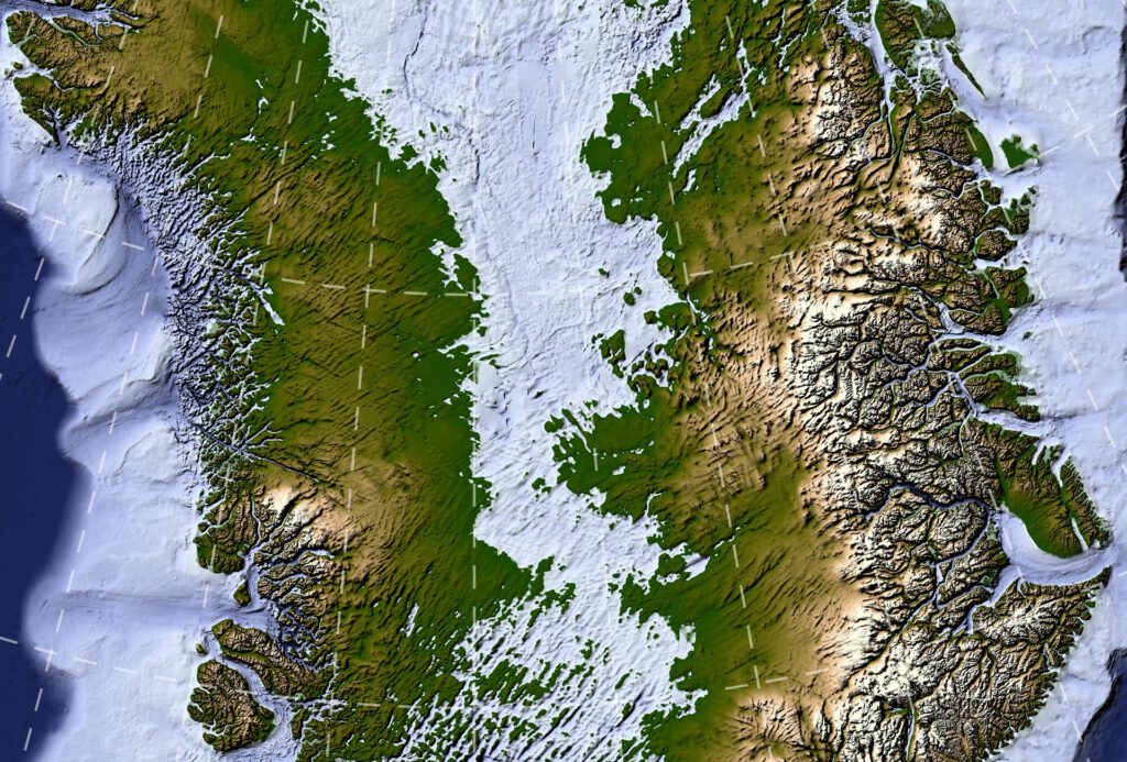 Die neue Karte verbindet Hunderte Täler unter Grönlands Eisschild, die bisher fehlten oder nur als einzelne Abschnitte bekannt waren.