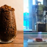 Nasser Kaffeesatz gilt eigentlich als schwer verwertbar. Im neuen Plasma-Verfahren hilft die Feuchtigkeit jedoch dabei, poröse Biokohle mit hohem Heizwert zu bilden. (eigene Collage) © Unsplash / National Research Council of Science & Technology (KIGAM)